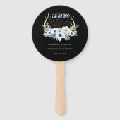 Maan Kristallen Bloemen Boho Metafysische Bruiloft Handwaaier (Achterkant)