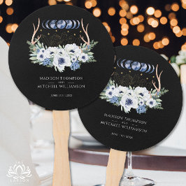 Maan Kristallen Bloemen Boho Metafysische Bruiloft Handwaaier