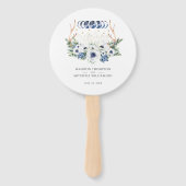 Maan Kristallen Bloemen Boho Metafysische Bruiloft Handwaaier (Voorkant)