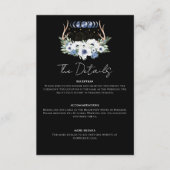 Maan Kristallen Bloemen Boho Metafysische Bruiloft Informatiekaartje (Voorkant)