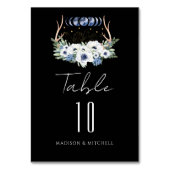 Maan Kristallen Bloemen Boho Metafysische Bruiloft Kaart (Achterkant)