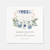 Maan Kristallen Bloemen Boho Metafysische Bruiloft Servet (Voorkant)