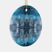 Maan kwal batikprint keramisch ornament (Rechts)