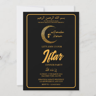 MAAN LANTAARN RAMADAN KAREEM IFTAR DINER PARTY INV KAART