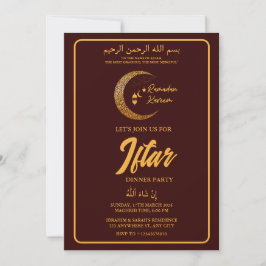 MAAN LANTAARN RAMADAN KAREEM IFTAR DINER PARTY KAART