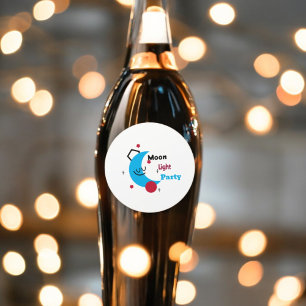 Maan licht partij ronde sticker