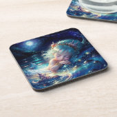 Maan Licht Zeemeermin: Bier Onderzetter (Linkerzijde)