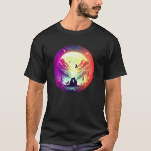 maan liefdes paar t-shirt