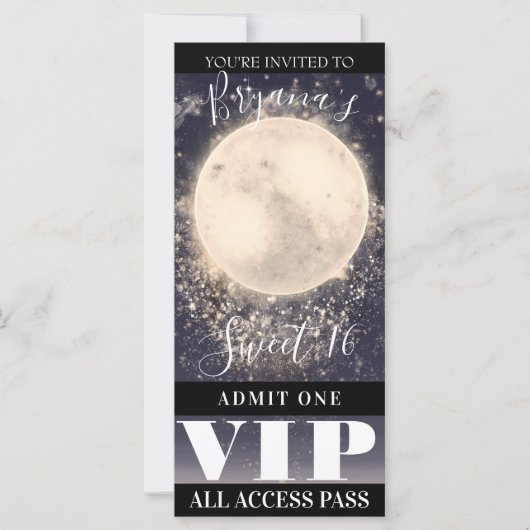 Maan Magie Hemel Hemel Bruiloft VIP Ticket (Voorkant)