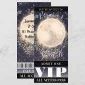 Maan Magie Hemelhemel Verjaardagsfeest VIP Ticket (Voorkant / Achterkant)