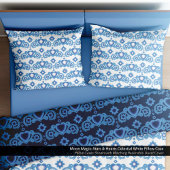 Maan Magische Sterren Harten Celestial Wit Kussensloop