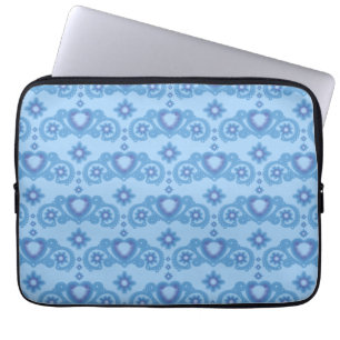 Maan Magische Sterren Harten Hemels Lichtblauw Laptop Sleeve