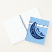 Maan Magische Sterren Harten Hemelse Liefde Naam Notitieboek (Binnen)
