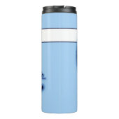 Maan Magische Sterren Harten Hemelse Naam Lichtbla Thermosbeker (Achterkant)