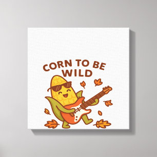 Maan Mais Doet Ertoe � Rockin� Herfst Maiskolf Ill Canvas Afdruk