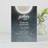 Maan melkwegstelsel verjaardag kaart (Staand voorkant)