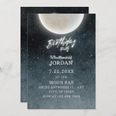 Maan melkwegstelsel verjaardag kaart (Voorkant / Achterkant)