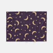 maan met nachtelijke hemel fleece deken (Voorkant (Horizontaal))