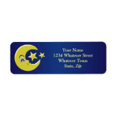 Maan met sterren retouradres etiket (Voorkant)