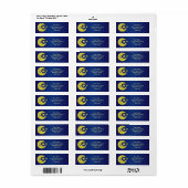 Maan met sterren retouradres etiket (Full Sheet)