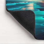 Maan met uitzicht op de oceaan en de stad muismat (Hoek)