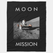 maan missie astronaut buggy ruimte fleece deken (Voorkant)