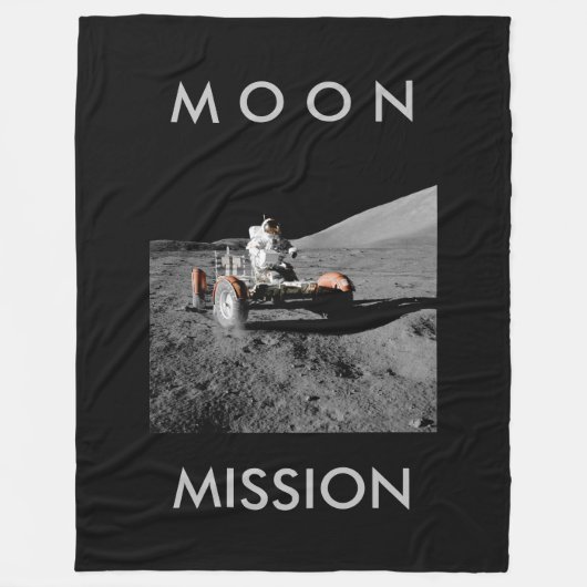 maan missie astronaut buggy ruimte fleece deken (Voorkant)