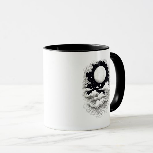 Maan Mok | Hemelse Mok | Bedrukt aan beide zijden (Voorkant rechts)