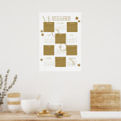 Maan Monogram 2022 Wandkalender Poster (Keuken)
