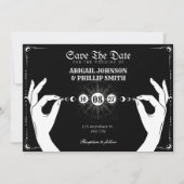 Maan mystieke magische hand bruiloft kaart (Voorkant)