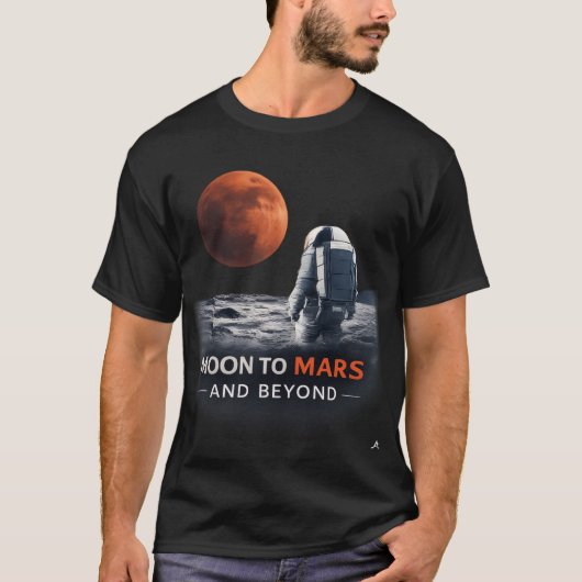 Maan naar Mars en verder T-shirt (Voorkant)