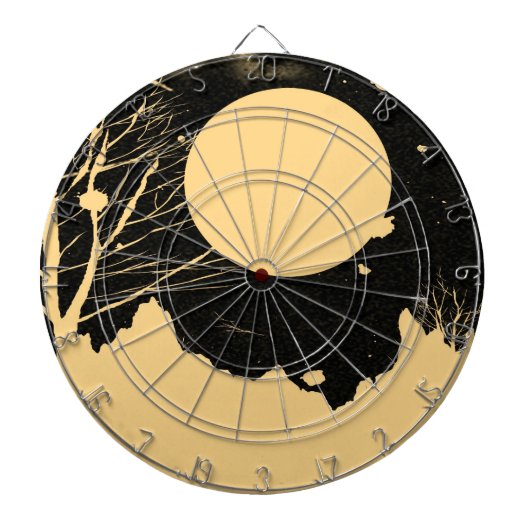 maan nacht 3 dartbord (Voorkant)