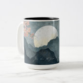 Maan Nacht Esthetische Witte Mok (Voorkant links)