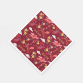 Maan nieuw jaar van de draak rood servet (Hoek)