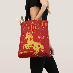 Maan Nieuwjaar 2026   Jaar van het Paard Tote Bag
