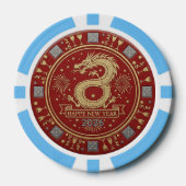 Maan Nieuwjaar Draak 2026 Op Maat Poker Chips (Voorkant)