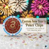 Maan Nieuwjaar Draak 2026 Op Maat Poker Chips