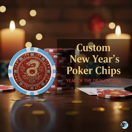 Maan Nieuwjaar Draak 2026 Op Maat Poker Chips