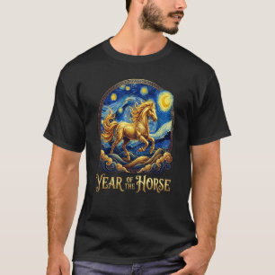 Maan Nieuwjaar Het Paard Jaar Chinese Zodiak Vuur T-shirt