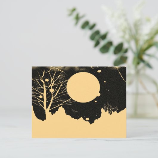  maan Night #3 Briefkaart (Staand voorkant)