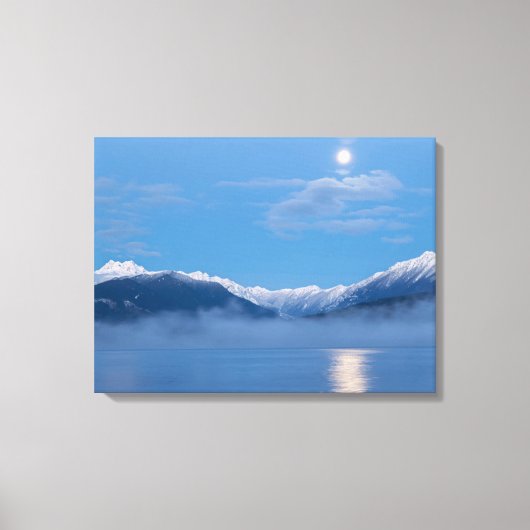 Maan ondergaand | Seabeck, Washington Canvas Afdruk (Voorkant)