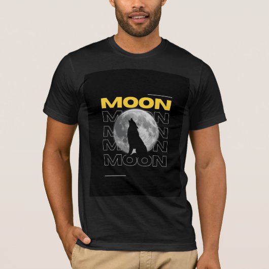 Maan ontwerp t-shirt voor unisex (Voorkant)