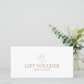 Maan Oog Hand Sterren Salon Wit Cadeaubon (Staand voorkant)