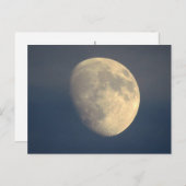 Maan op een bewolkte nacht briefkaart (Voorkant / Achterkant)