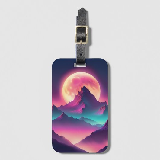 Maan opkomend bagagelabel (Voorkant (verticaal))