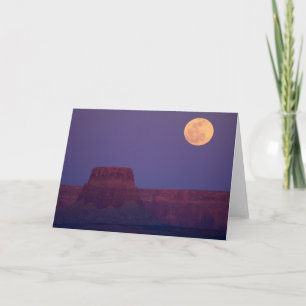 Maan opkomend boven Tower Butte, Arizona Kaart