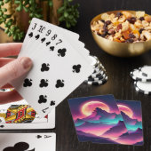 Maan opkomend pokerkaarten (Insitu)