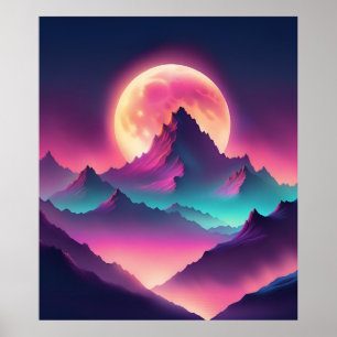 Maan opkomend poster