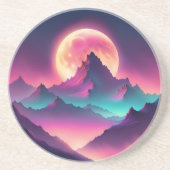 Maan opkomend zandsteen onderzetter (Voorkant)