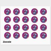 MAAN ORNAMENT RONDE STICKER (Vel)
